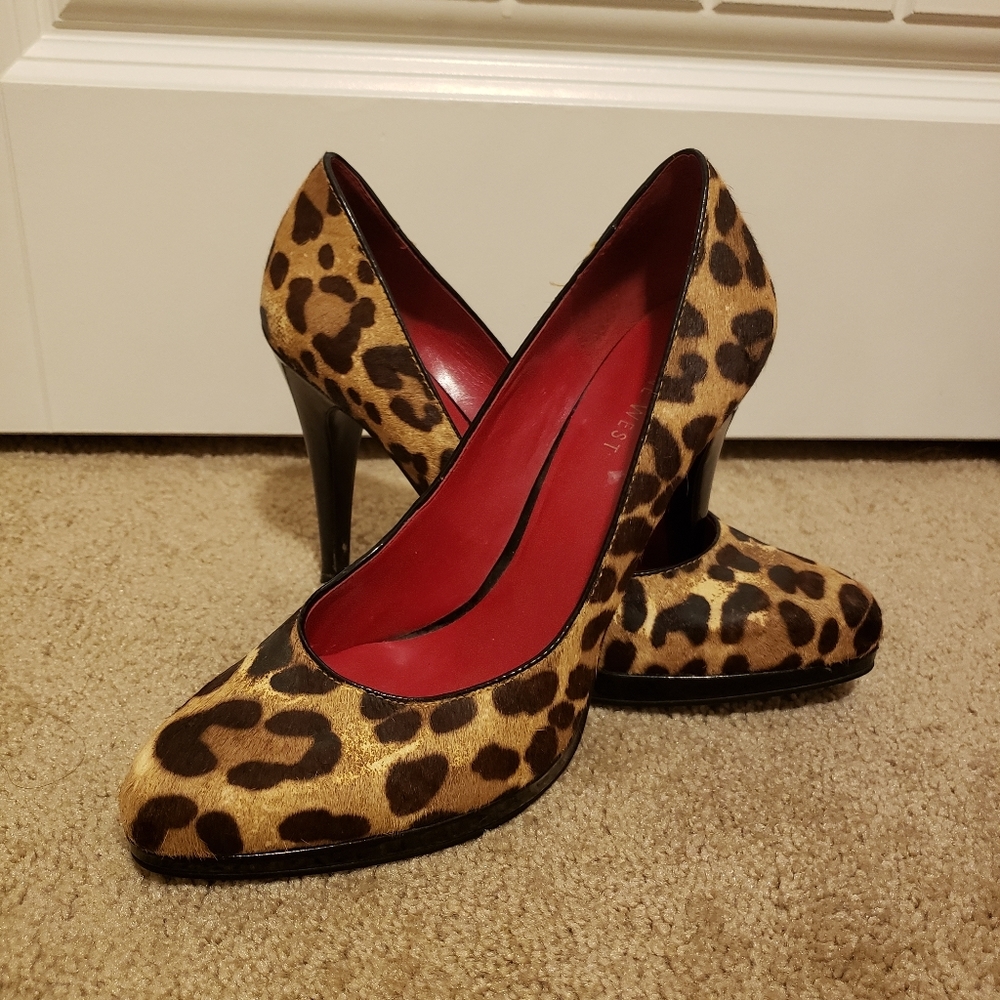 Nine west Leopard heels